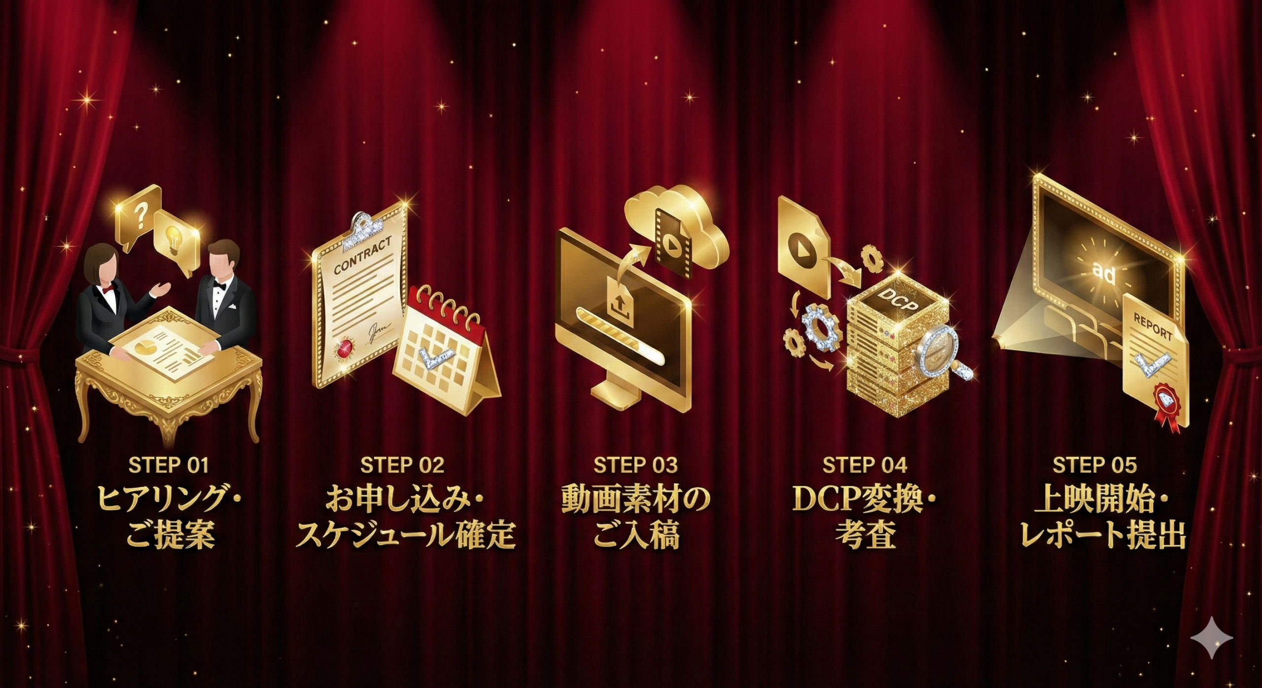 シネアドの導入フロー