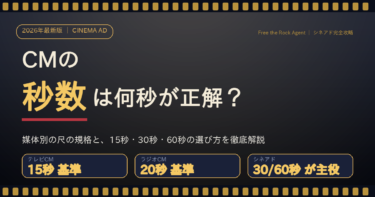 CMの秒数は何秒が正解？媒体別の尺の規格と15秒・30秒・60秒の選び方