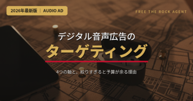 音声広告のターゲティングを4つの軸で整理｜絞りすぎると「予算が余る」が起きる理由