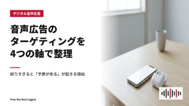 音声広告のターゲティングを4つの軸で整理｜絞りすぎると「予算が余る」が起きる理由