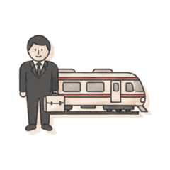 ビジネスパーソンと電車のイメージ