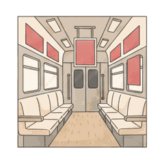 電車の車内ポスターのイメージ